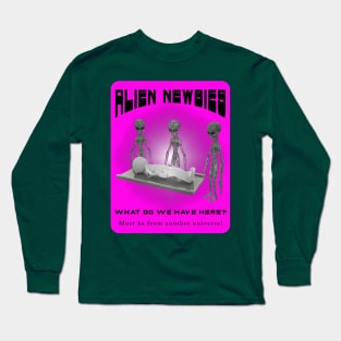 Alien Newbies - Pink and Black Long Sleeve T-Shirt